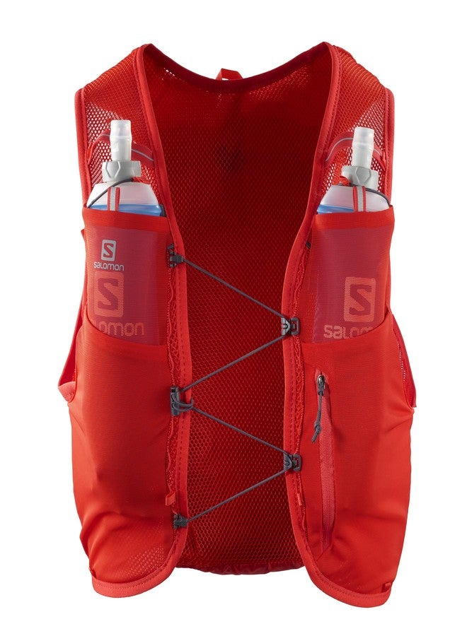 سالومون حقيبة ترطيب للجري من سالومون ADV HYDRA VEST 4، لون أحمر ناري، مقاس متوسط - Image 3